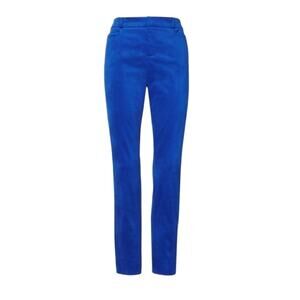 Banana Republic Women's Sloan Fit Blue Stretch Velvet Pants 8 Long New